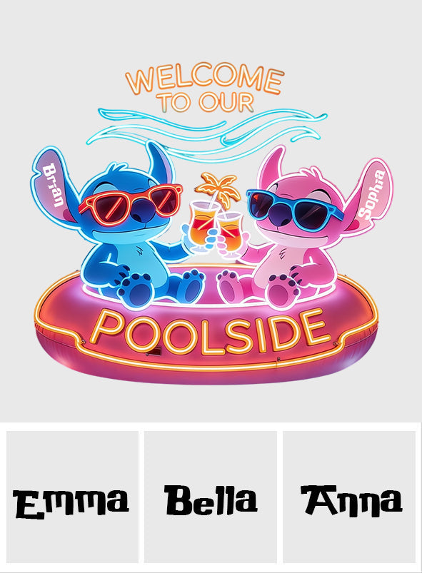 Personalized Ohana Poolside Neon LED Light Sign Custom Name Neon LED Light Sign GradoCreations