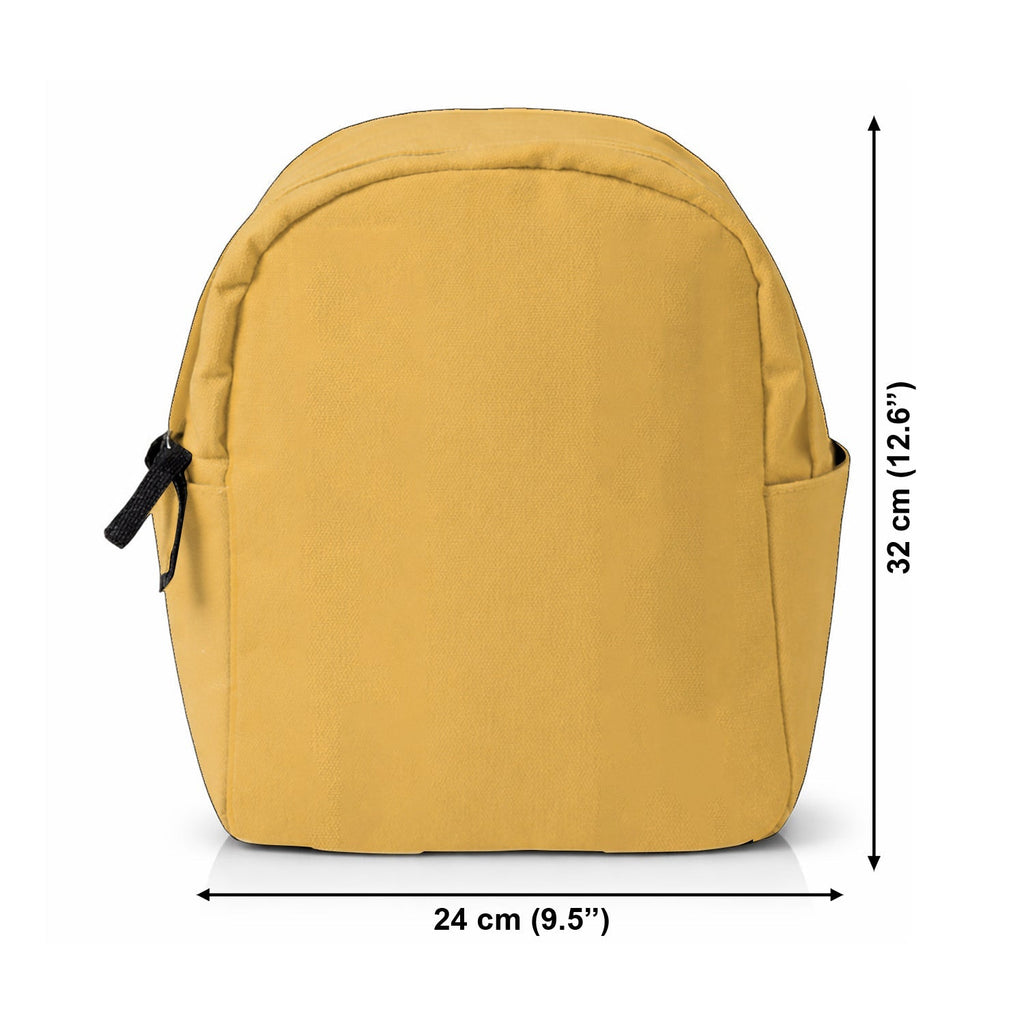 Personalized Yellow Bear Leather Patch Backpack for Kids Changeable Leather Patch Backpack GradoCreations