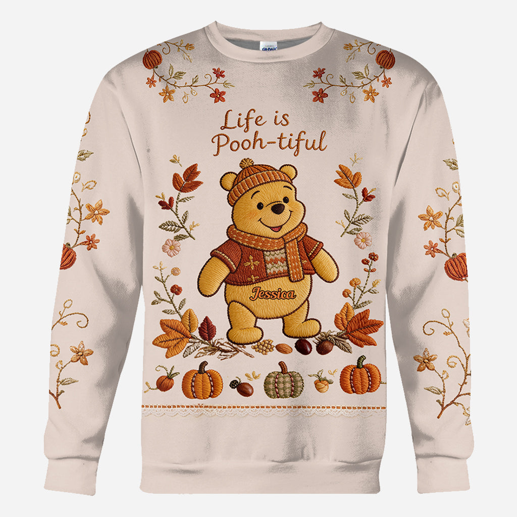 Personalized Autumn Bear All Over Shirt for Kids & Adults All Over Shirt GradoCreations