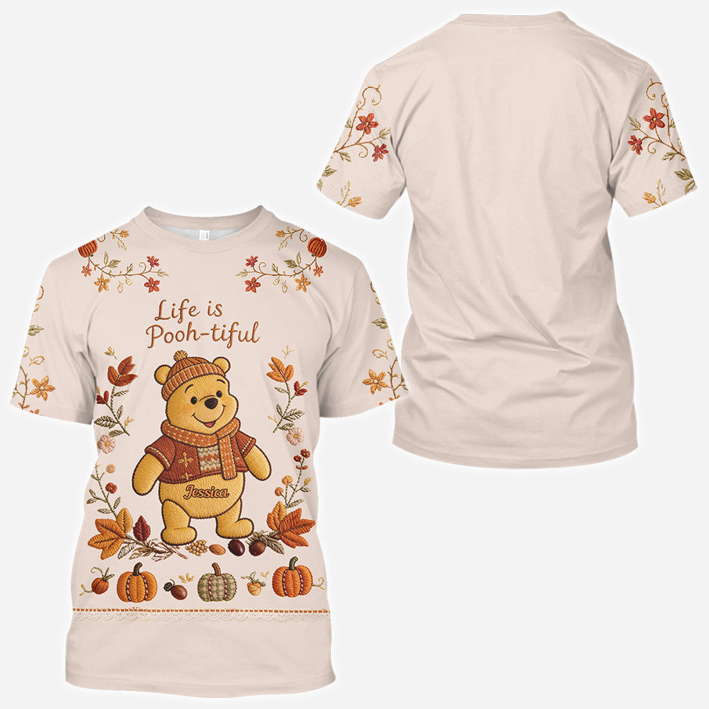 Personalized Autumn Bear All Over Shirt for Kids & Adults All Over Shirt GradoCreations