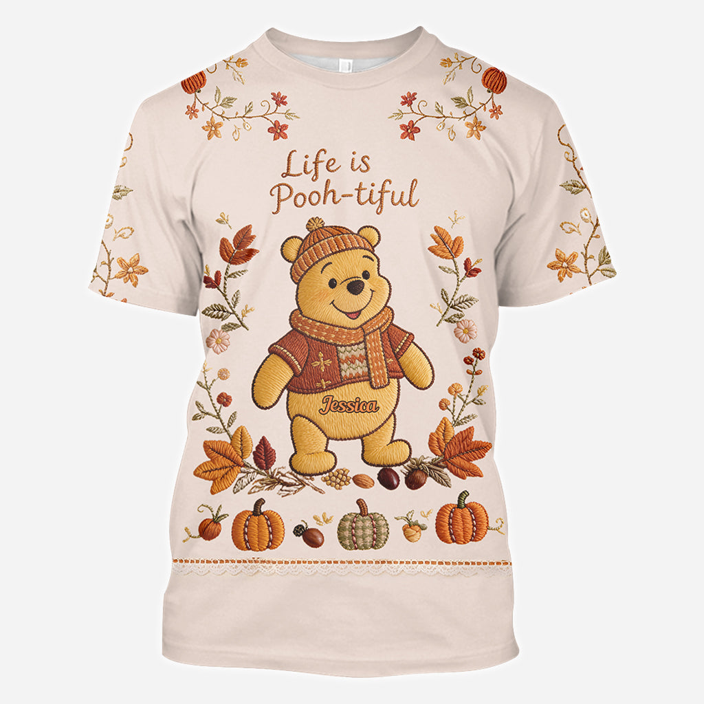 Personalized Autumn Bear All Over Shirt for Kids & Adults All Over Shirt GradoCreations