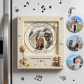 Personalized Rotating Music Magnet with Light Custom Couple Gift Rotating Music Magnet With Light GradoCreations