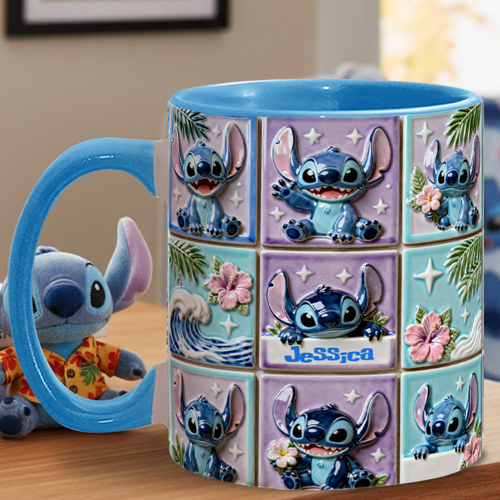 Personalized Ohana Accent Mug Custom Name Gift for Mom Accent Mug GradoCreations