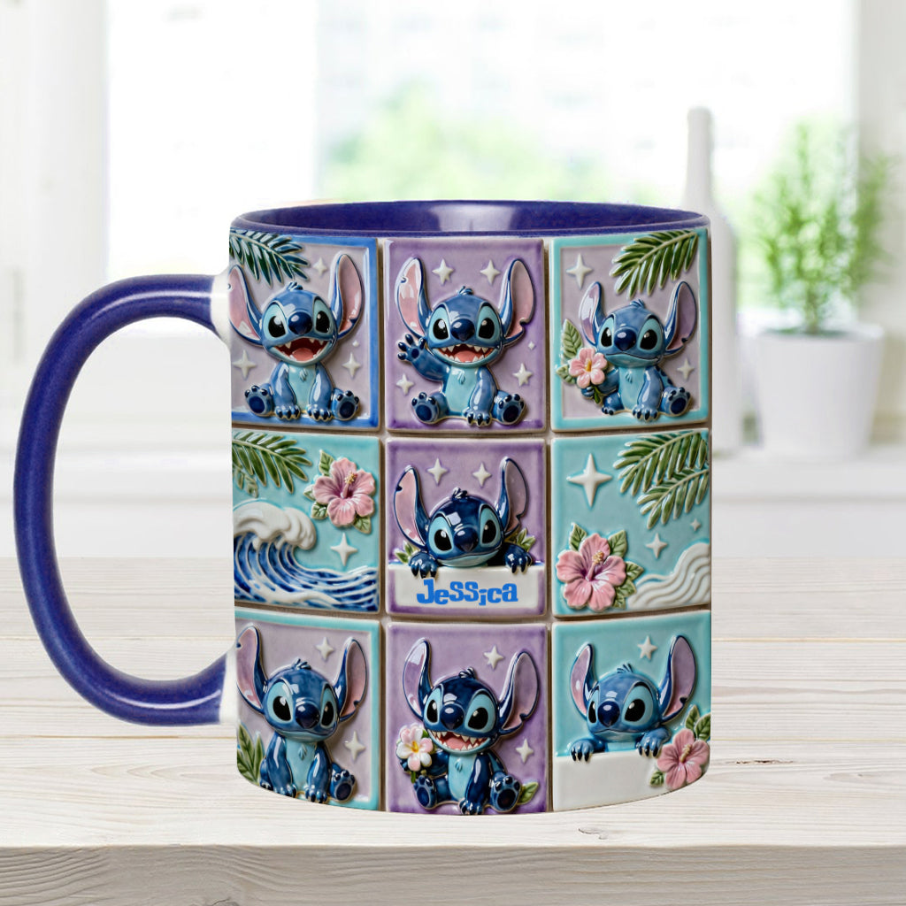 Personalized Ohana Accent Mug Custom Name Gift for Mom Accent Mug GradoCreations