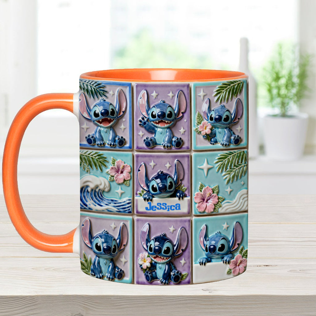 Personalized Ohana Accent Mug Custom Name Gift for Mom Accent Mug GradoCreations