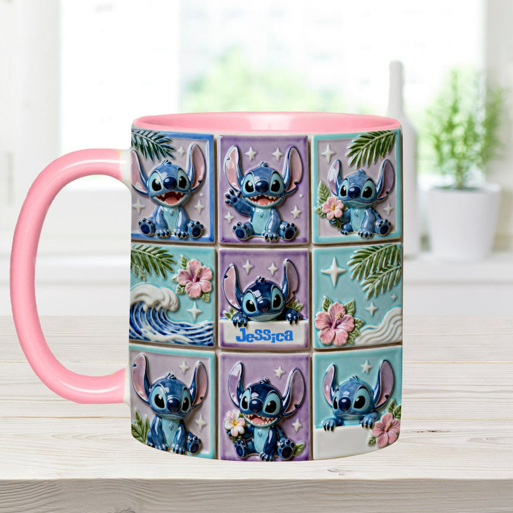 Personalized Ohana Accent Mug Custom Name Gift for Mom Accent Mug GradoCreations