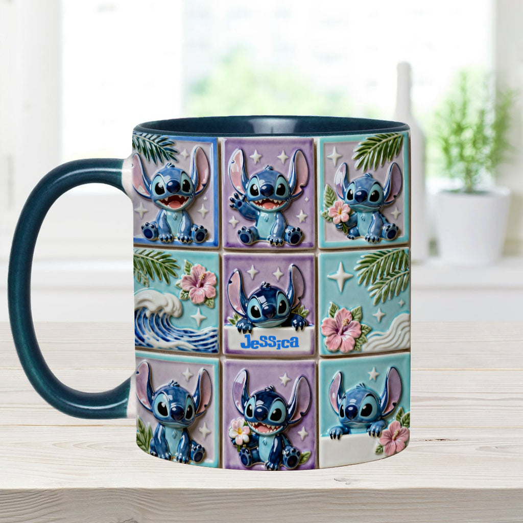 Personalized Ohana Accent Mug Custom Name Gift for Mom Accent Mug GradoCreations