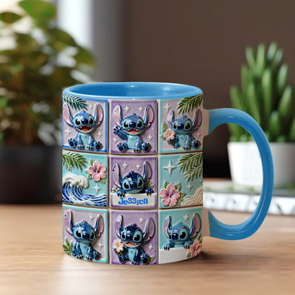 Personalized Ohana Accent Mug Custom Name Gift for Mom Accent Mug GradoCreations