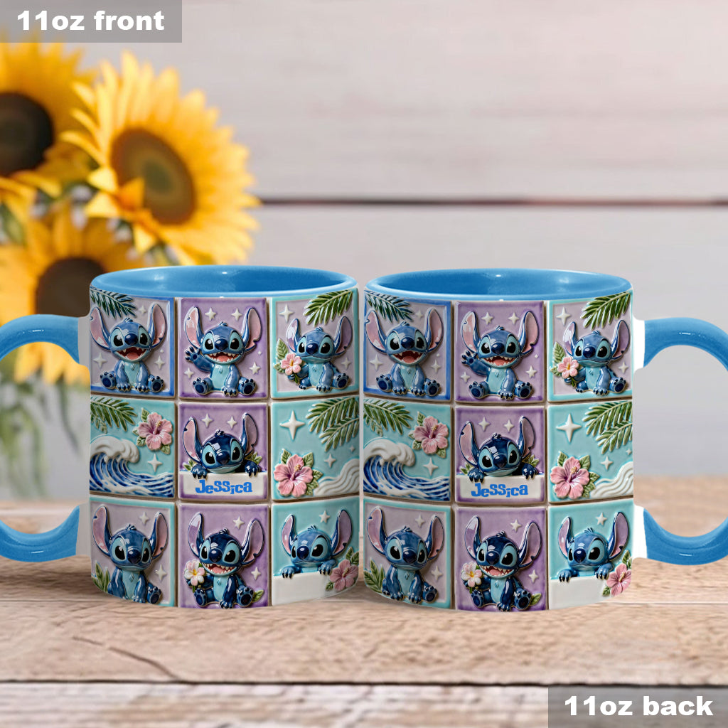 Personalized Ohana Accent Mug Custom Name Gift for Mom Accent Mug GradoCreations