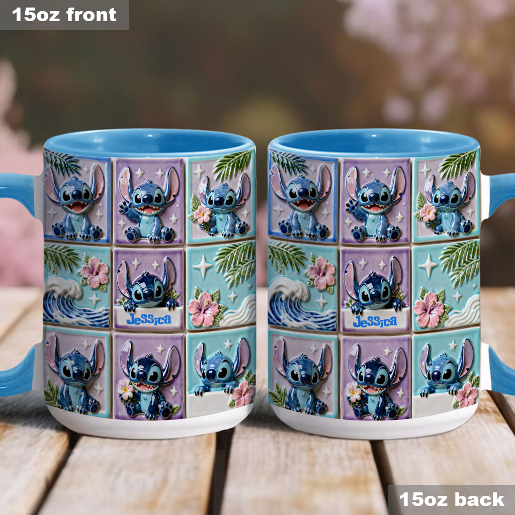 Personalized Ohana Accent Mug Custom Name Gift for Mom Accent Mug GradoCreations