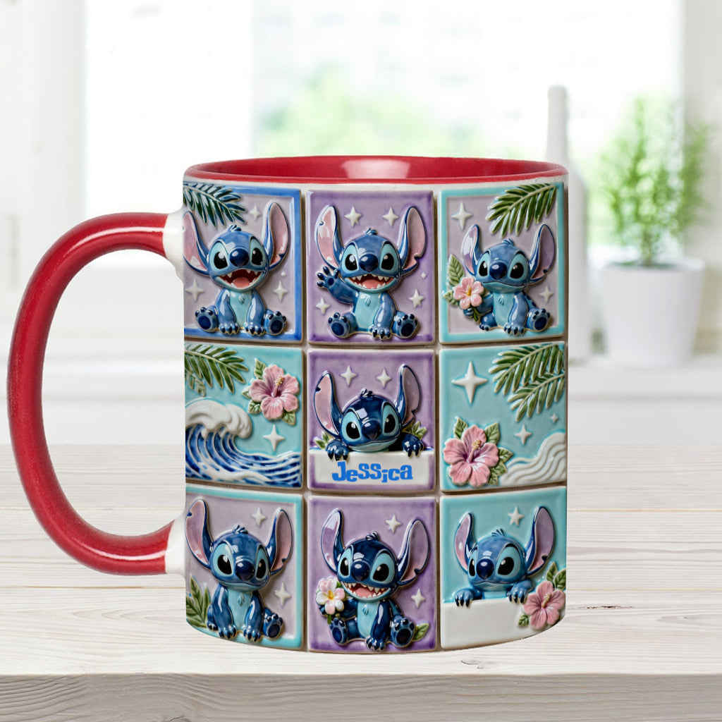 Personalized Ohana Accent Mug Custom Name Gift for Mom Accent Mug GradoCreations