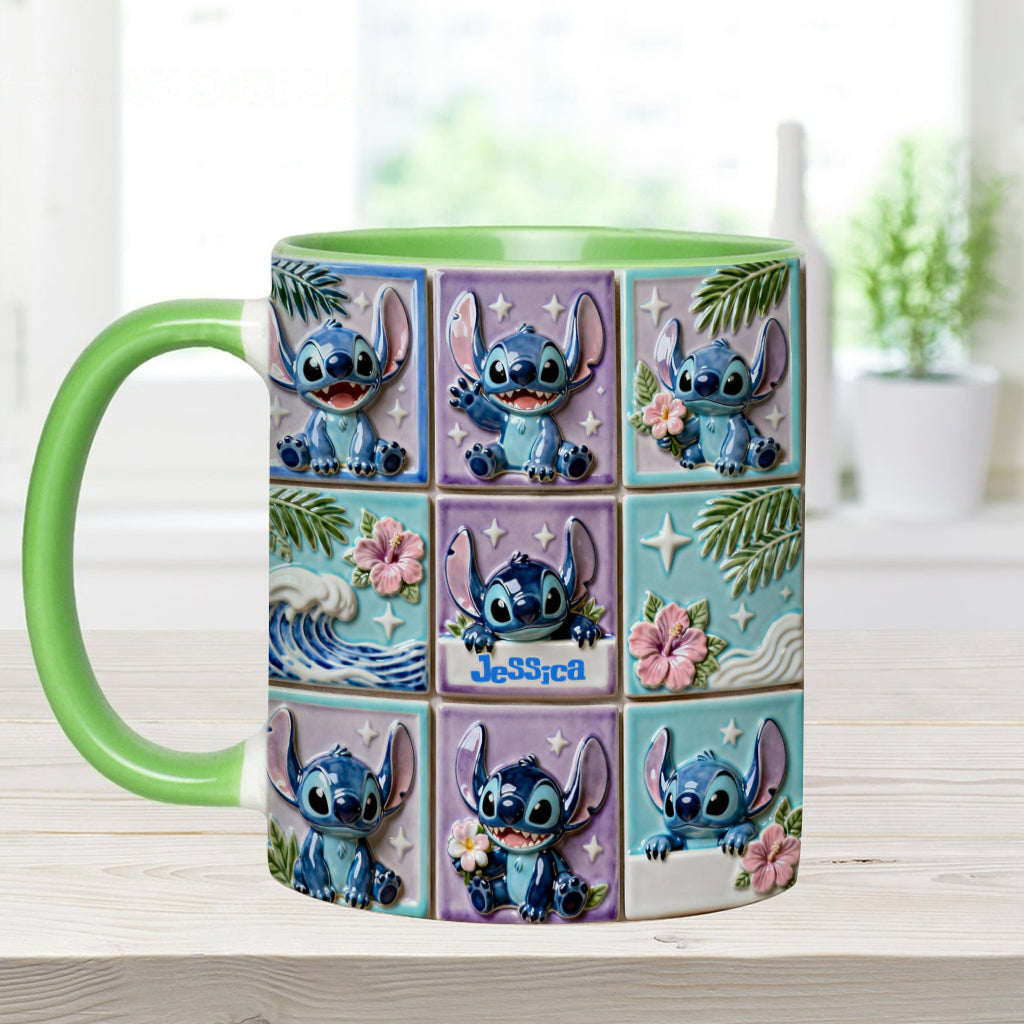 Personalized Ohana Accent Mug Custom Name Gift for Mom Accent Mug GradoCreations
