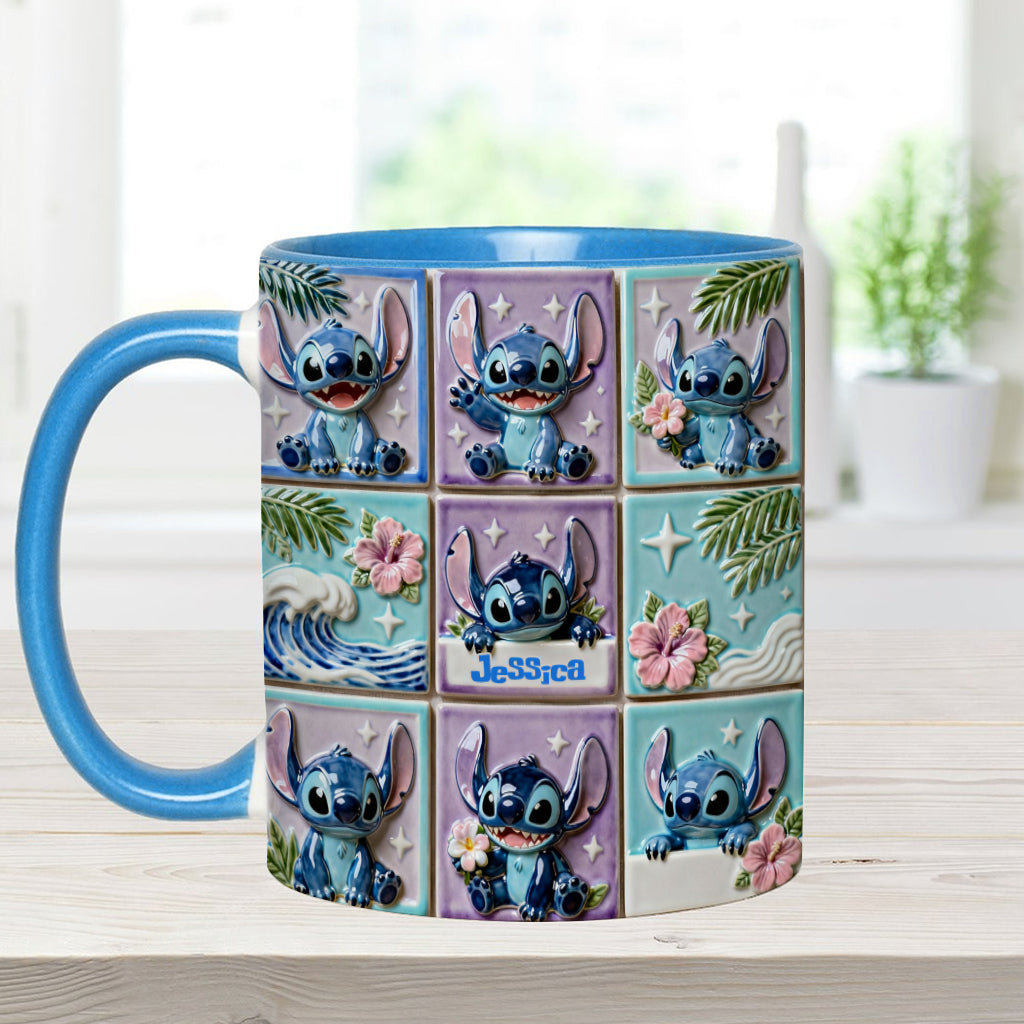 Personalized Ohana Accent Mug Custom Name Gift for Mom Accent Mug GradoCreations
