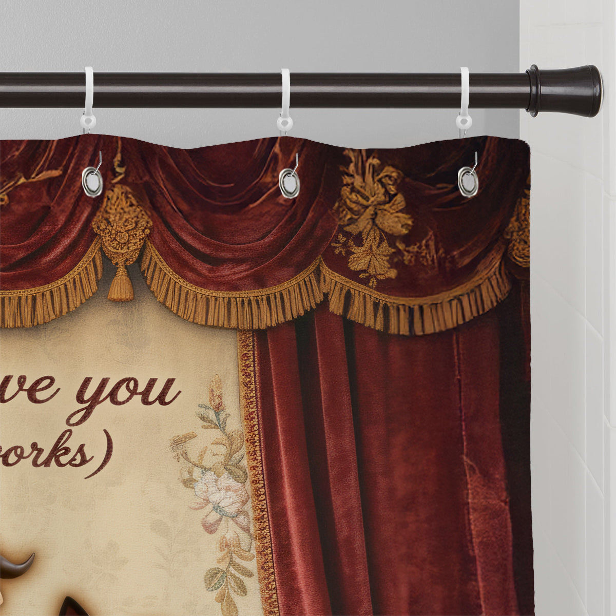 Funny Personalized Beauty and the Beast Tapestry Curtain Set Window Curtains GradoCreations