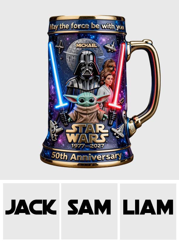 Personalized Star Wars Beer Stein Custom Name Gift for Dad Beer Stein GradoCreations