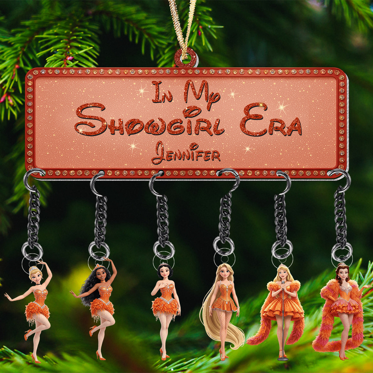 Personalized Showgirl Era Ornament with Custom Charms for Christmas Ornament With Charm GradoCreations