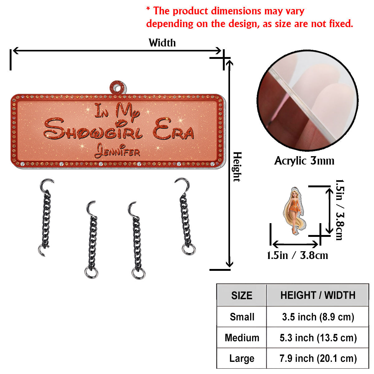 Personalized Showgirl Era Ornament with Custom Charms for Christmas Ornament With Charm GradoCreations