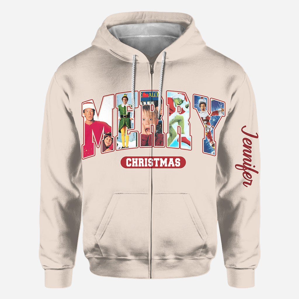 Personalized Christmas Movie Watching All Over Shirt Gift All Over Shirt GradoCreations