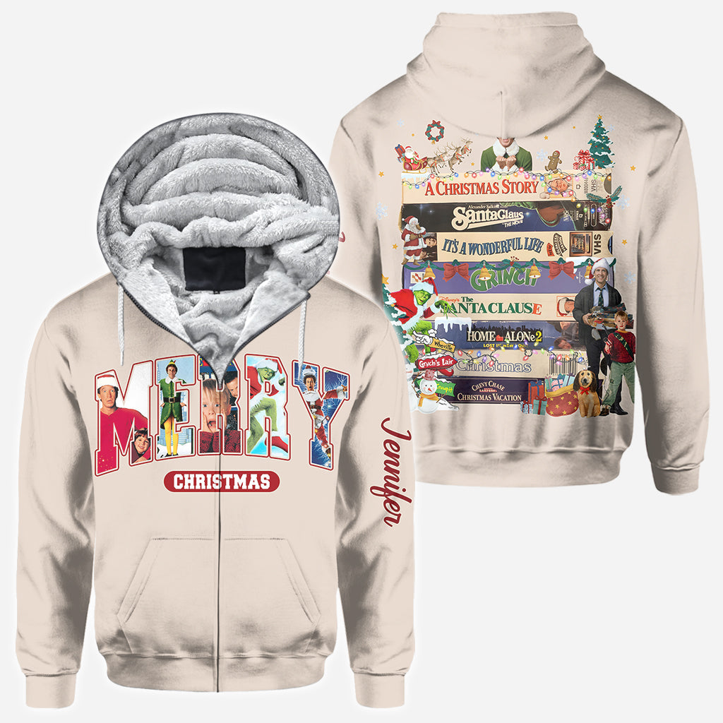 Personalized Christmas Movie Watching All Over Shirt Gift All Over Shirt GradoCreations