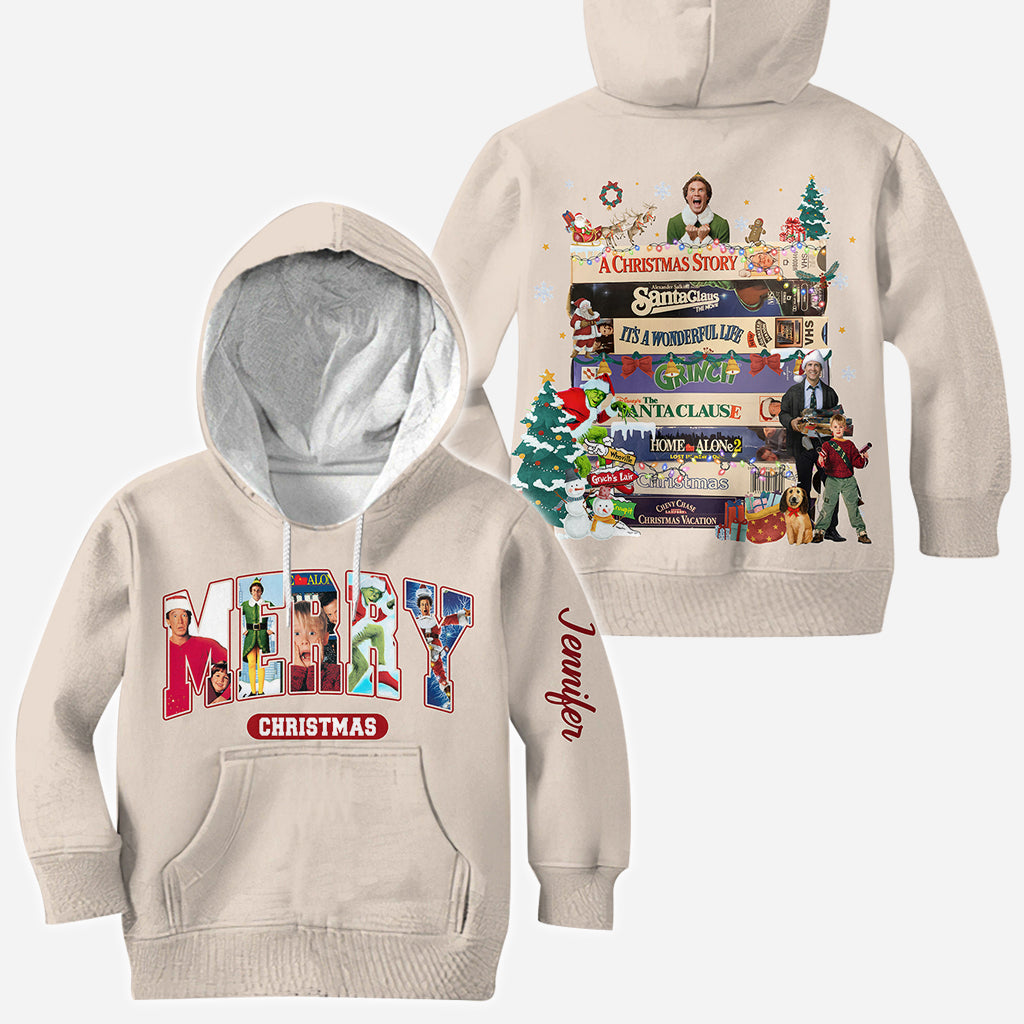Personalized Christmas Movie Watching All Over Shirt Gift All Over Shirt GradoCreations