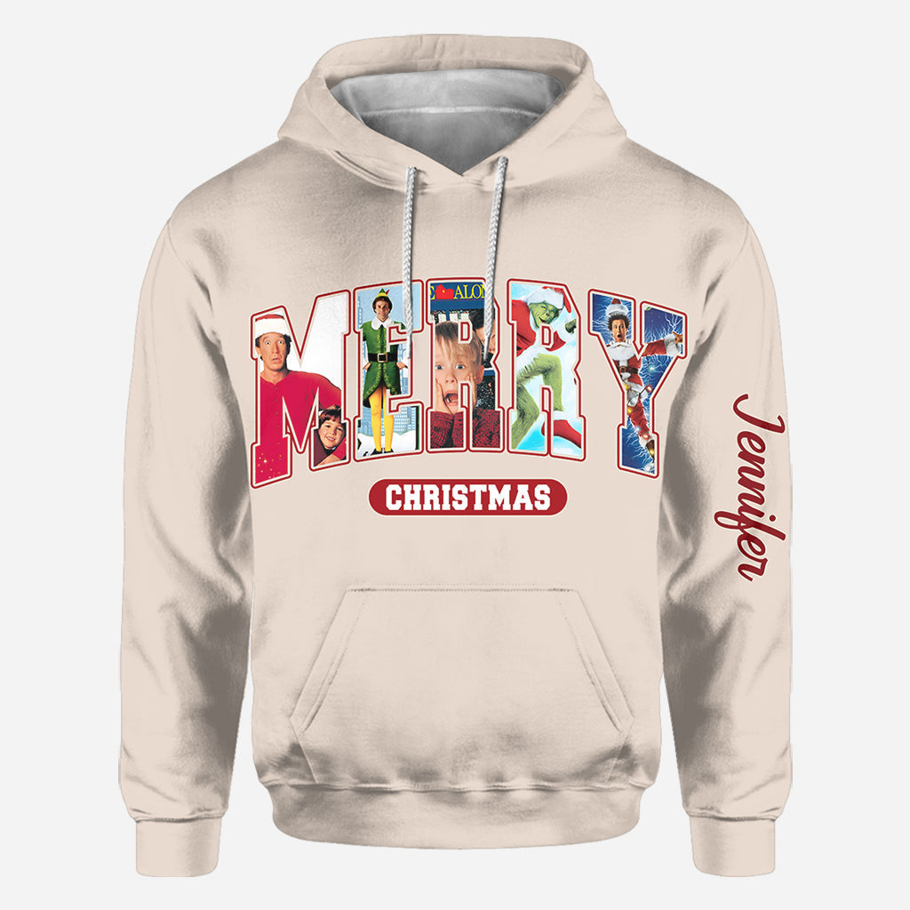 Personalized Christmas Movie Watching All Over Shirt Gift All Over Shirt GradoCreations