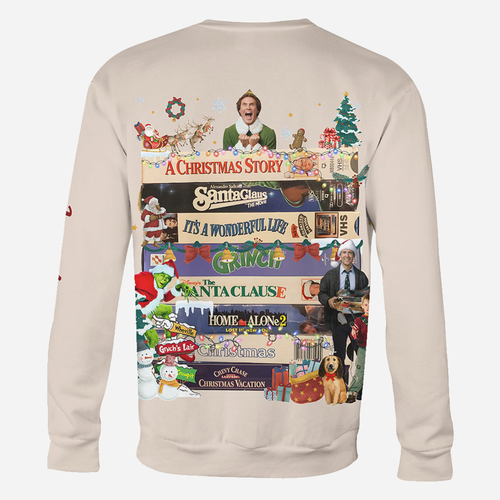 Personalized Christmas Movie Watching All Over Shirt Gift All Over Shirt GradoCreations