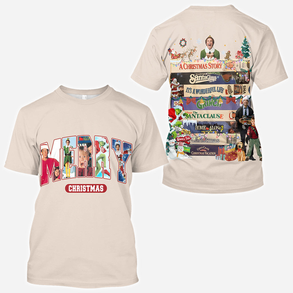 Personalized Christmas Movie Watching All Over Shirt Gift All Over Shirt GradoCreations