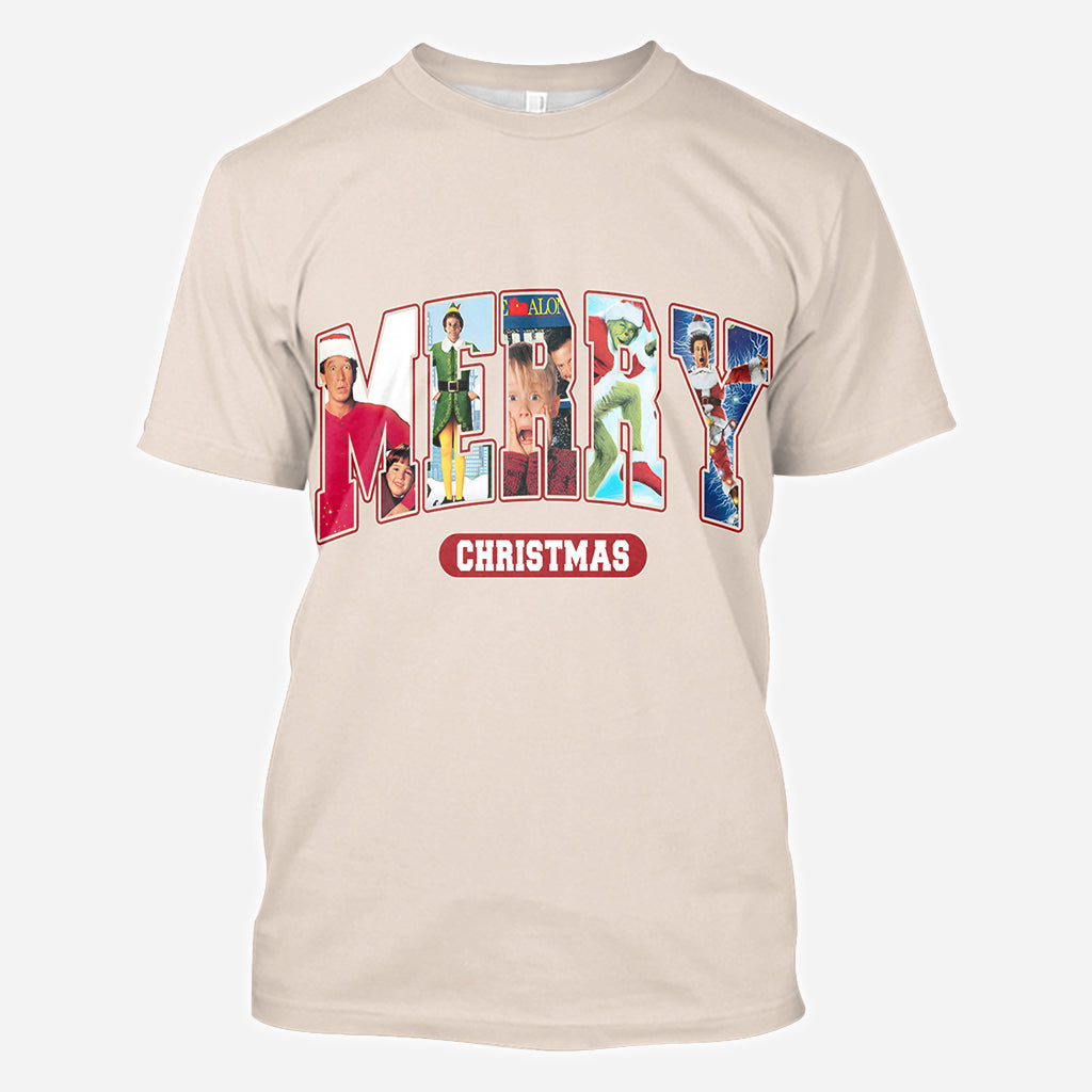 Personalized Christmas Movie Watching All Over Shirt Gift All Over Shirt GradoCreations