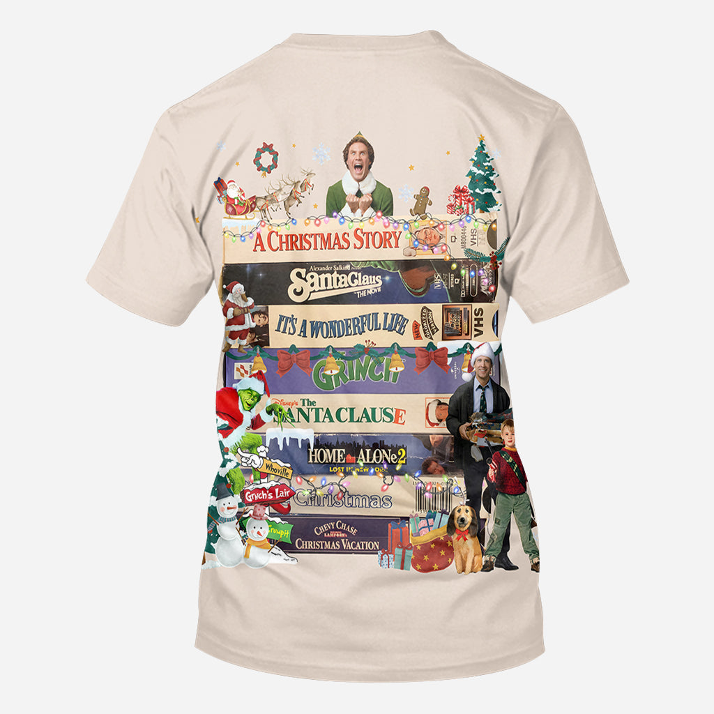 Personalized Christmas Movie Watching All Over Shirt Gift All Over Shirt GradoCreations