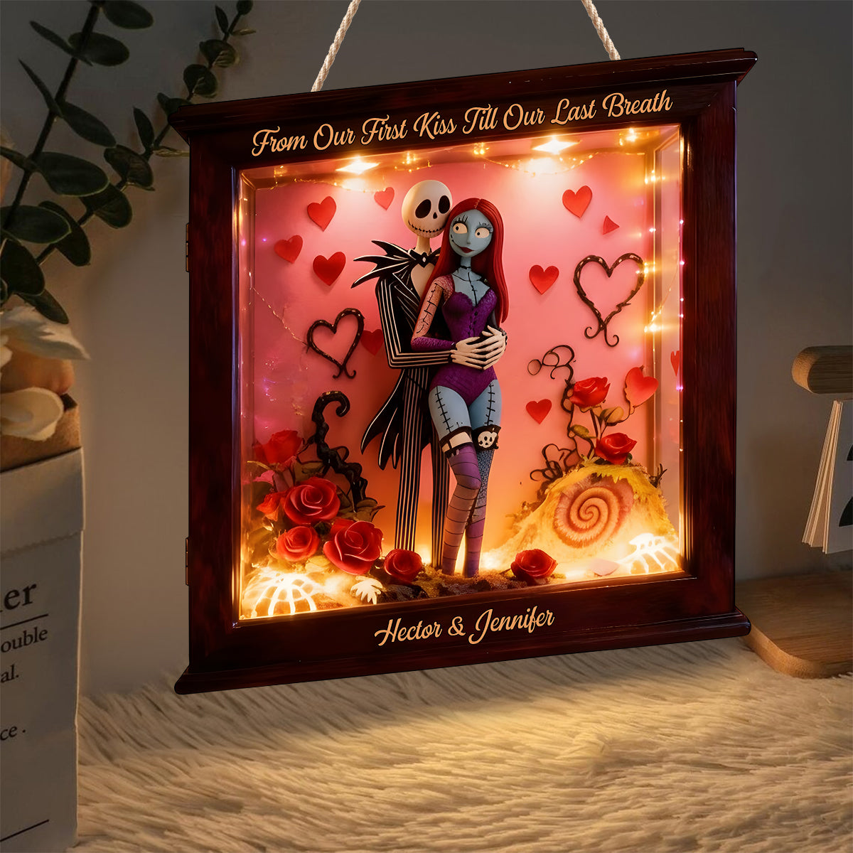 Personalized LED Acrylic Sign Nightmare Gift for Couples LED Light Acrylic Sign GradoCreations