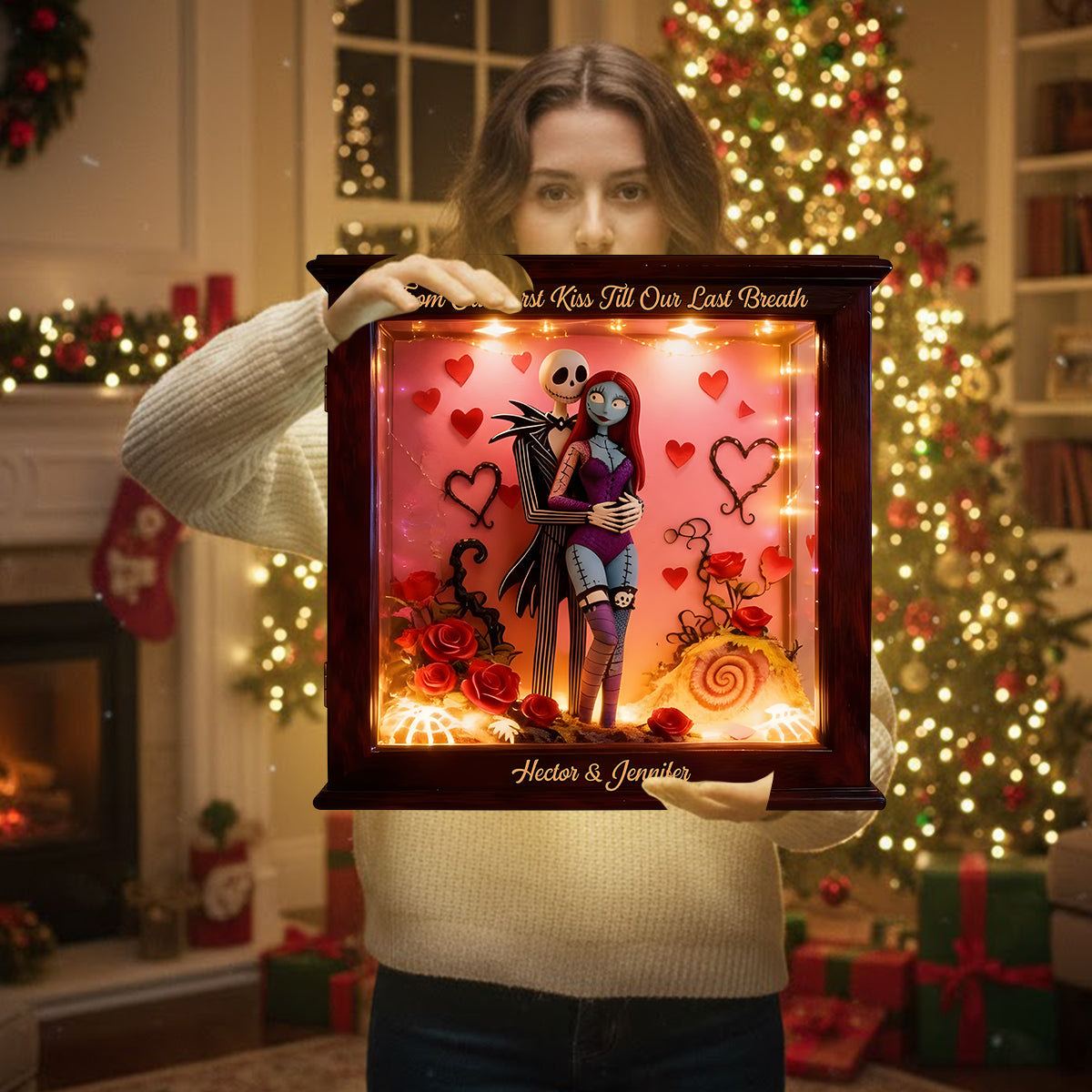 Personalized LED Acrylic Sign Nightmare Gift for Couples LED Light Acrylic Sign GradoCreations
