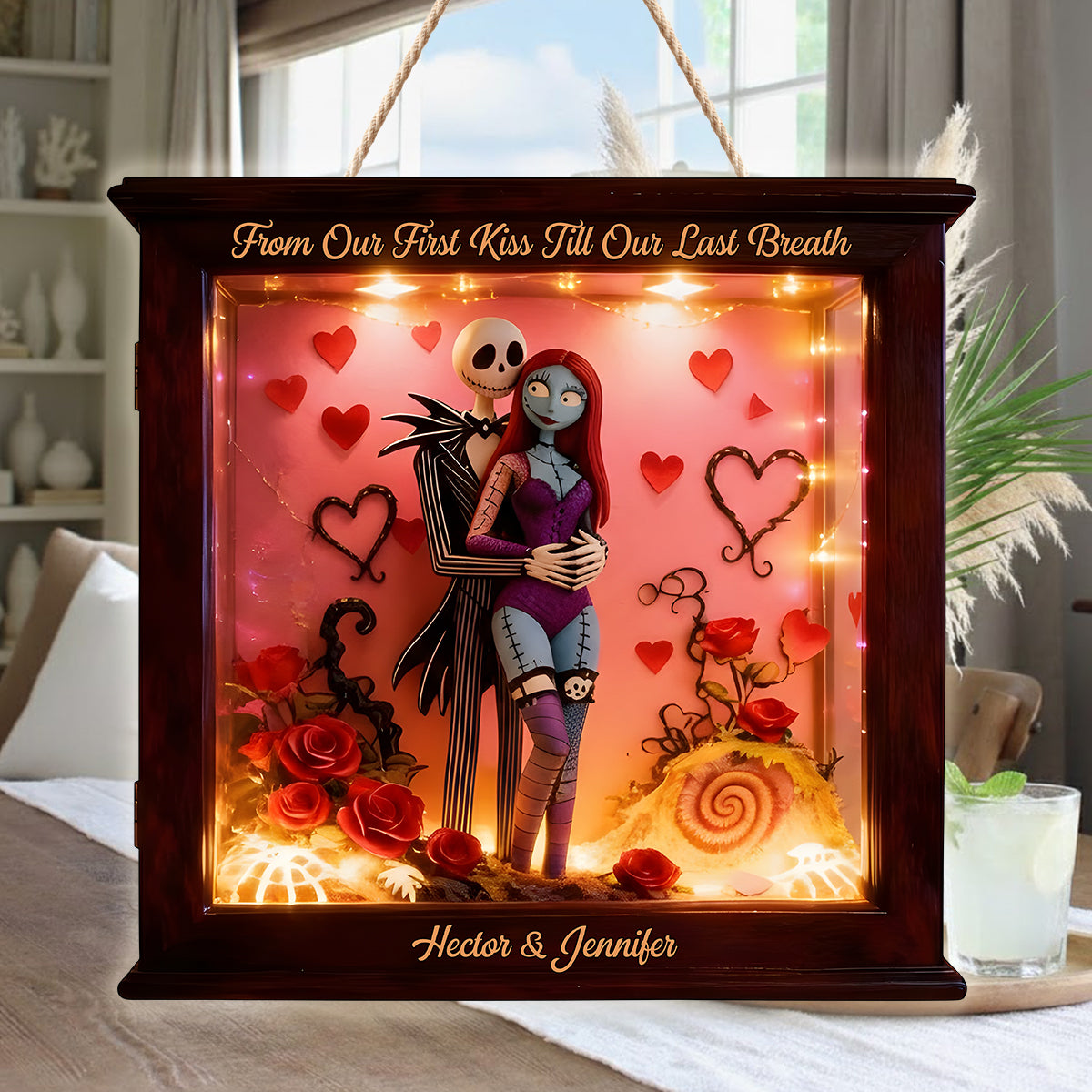 Personalized LED Acrylic Sign Nightmare Gift for Couples LED Light Acrylic Sign GradoCreations