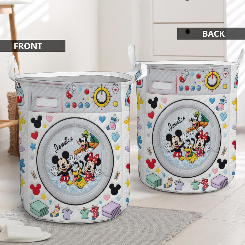 Personalized Mouse Ears Laundry Basket Custom Name Storage Gift Laundry Basket GradoCreations