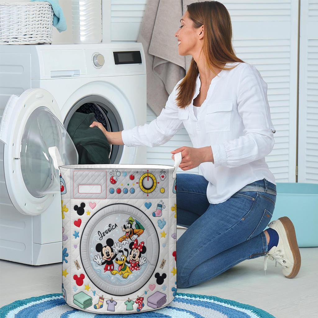 Personalized Mouse Ears Laundry Basket Custom Name Storage Gift Laundry Basket GradoCreations