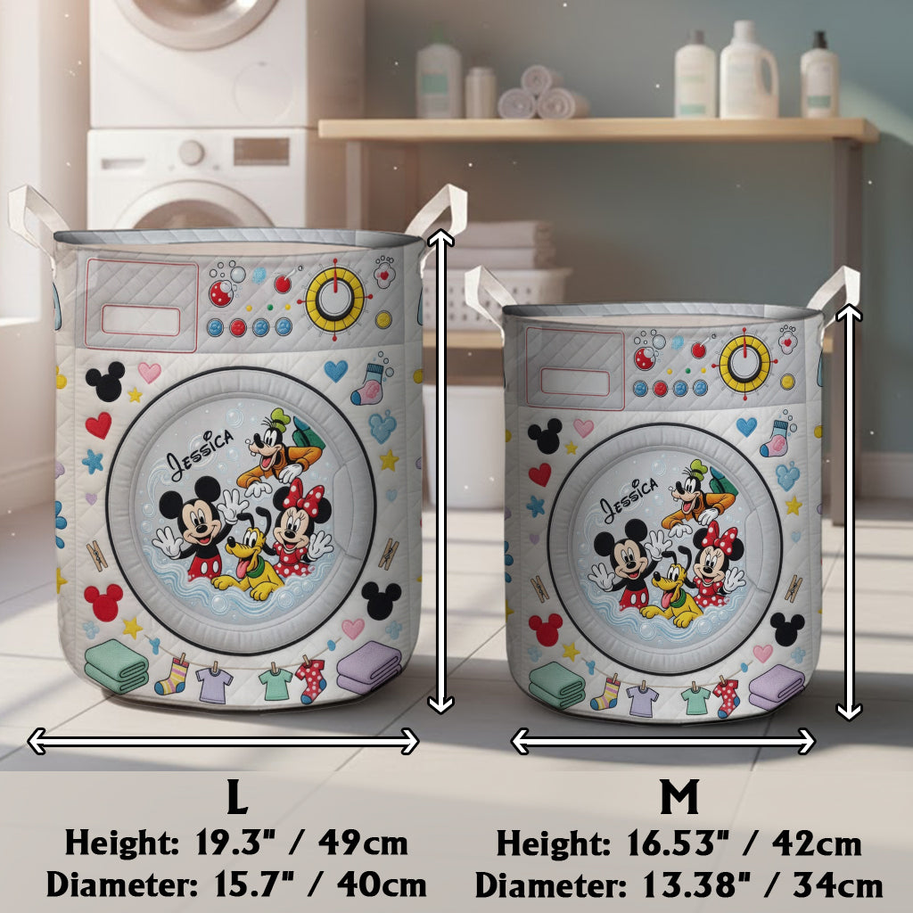 Personalized Mouse Ears Laundry Basket Custom Name Storage Gift Laundry Basket GradoCreations