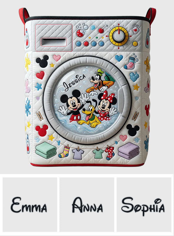 Personalized Mouse Ears Laundry Basket Custom Name Storage Gift Laundry Basket GradoCreations