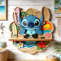 Personalized Ohana Wooden Floating Shelf with Custom Name - Unique Family Gift Wooden Floating Shelf GradoCreations