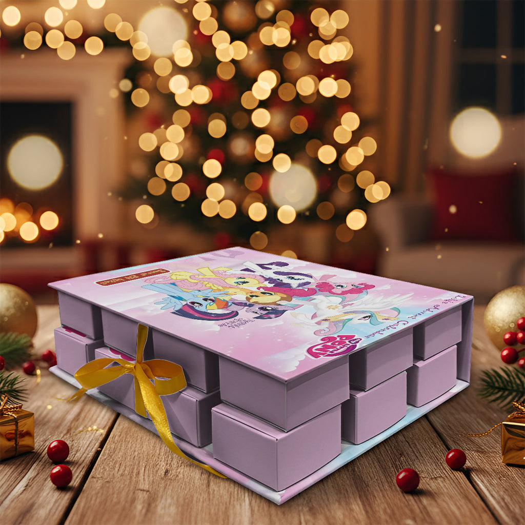 Personalized Little Pony Advent Calendar with Ornaments for Kids Folded Advent Calendar With Ornaments GradoCreations