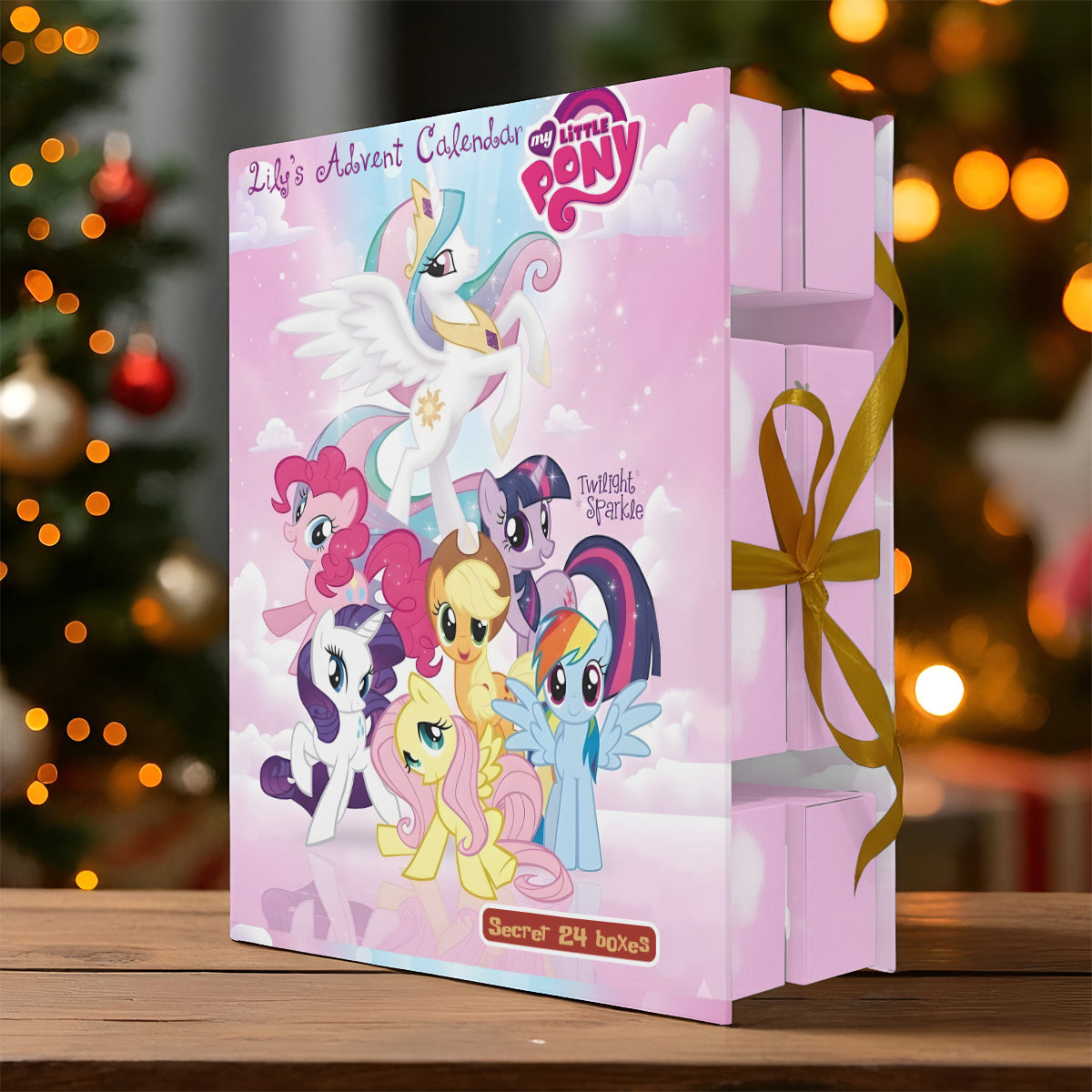 Personalized Little Pony Advent Calendar with Ornaments for Kids Folded Advent Calendar With Ornaments GradoCreations