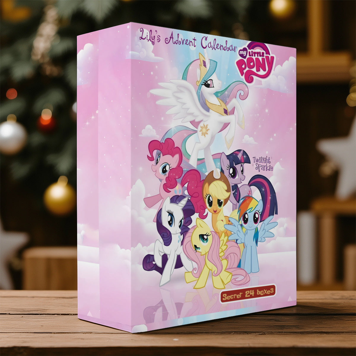 Personalized Little Pony Advent Calendar with Ornaments for Kids Folded Advent Calendar With Ornaments GradoCreations