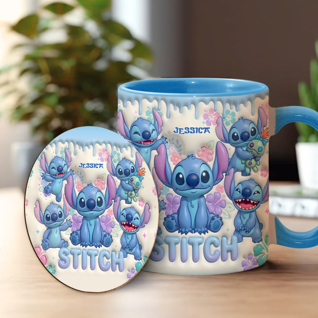 Personalized Stitch Accent Mug Custom Name Gift for Movie Fans Mug GradoCreations