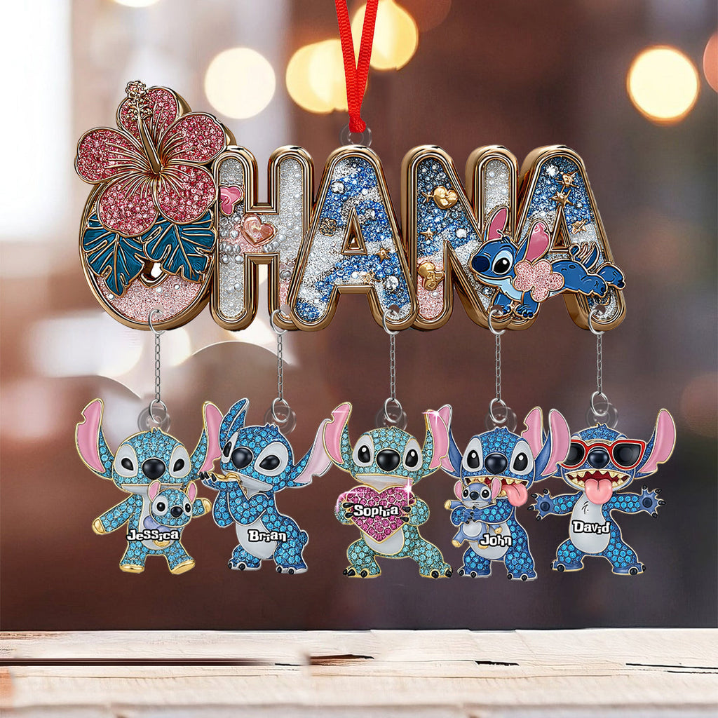Personalized Ohana Ornament with Custom Charms for Families Ornament With Charm GradoCreations