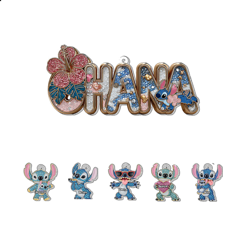 Personalized Ohana Ornament with Custom Charms for Families Ornament With Charm GradoCreations