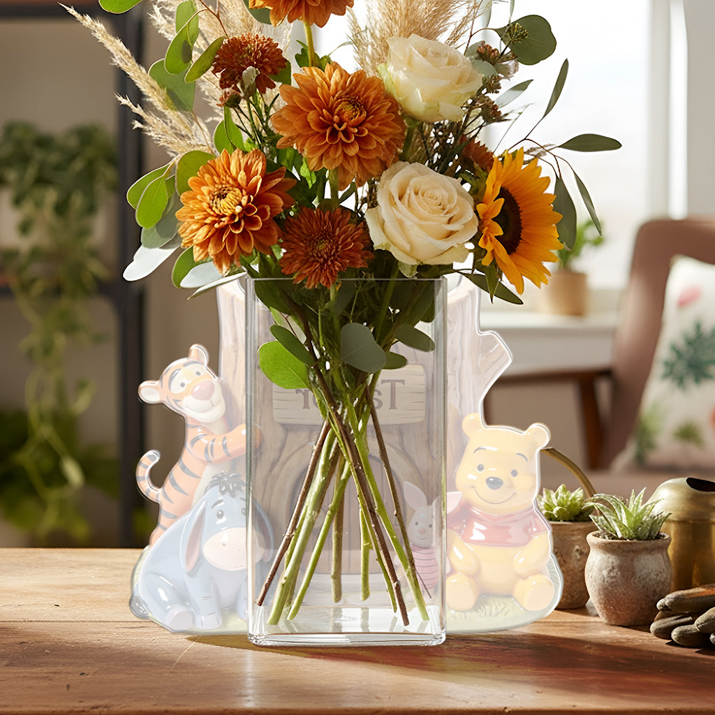 Personalized Yellow Bear Acrylic Pot Custom Name Gift Acrylic Pot GradoCreations