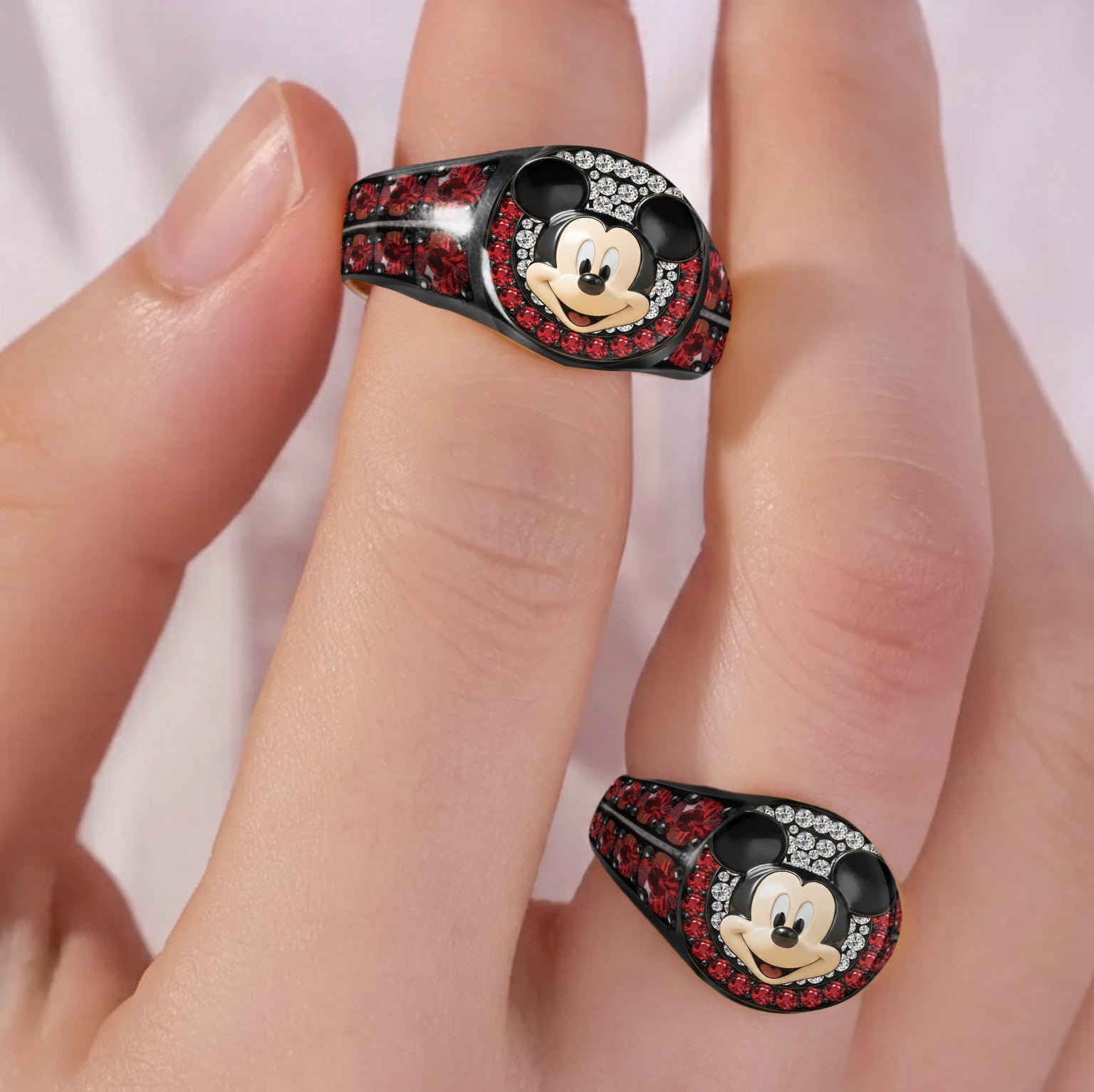 Personalized Mickey & Minnie Mouse Signet Ring Gift Idea Signet Ring GradoCreations