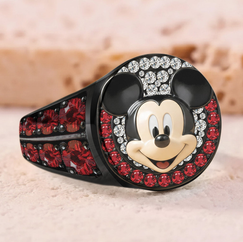 Personalized Mickey & Minnie Mouse Signet Ring Gift Idea Signet Ring GradoCreations