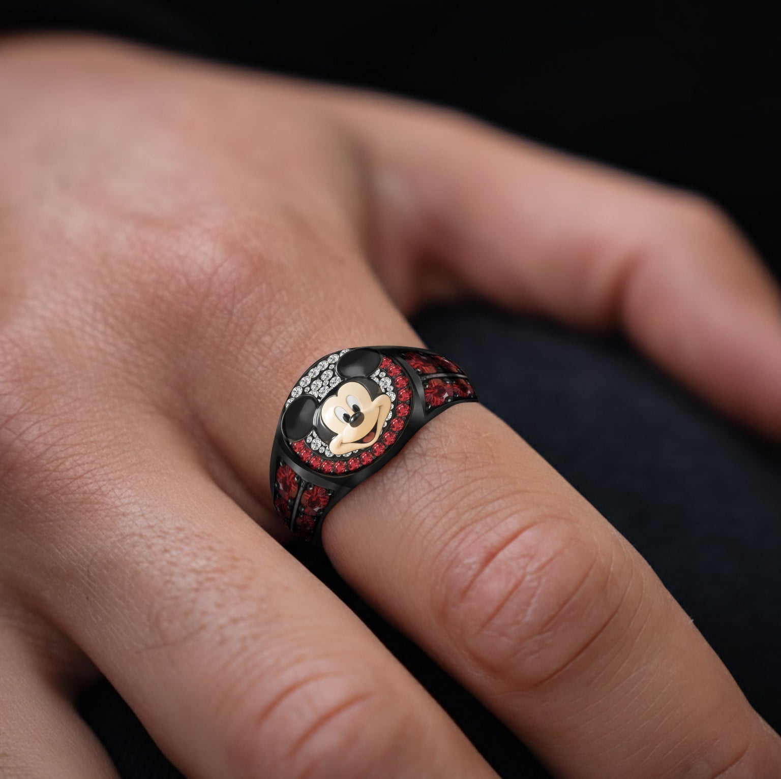 Personalized Mickey & Minnie Mouse Signet Ring Gift Idea Signet Ring GradoCreations