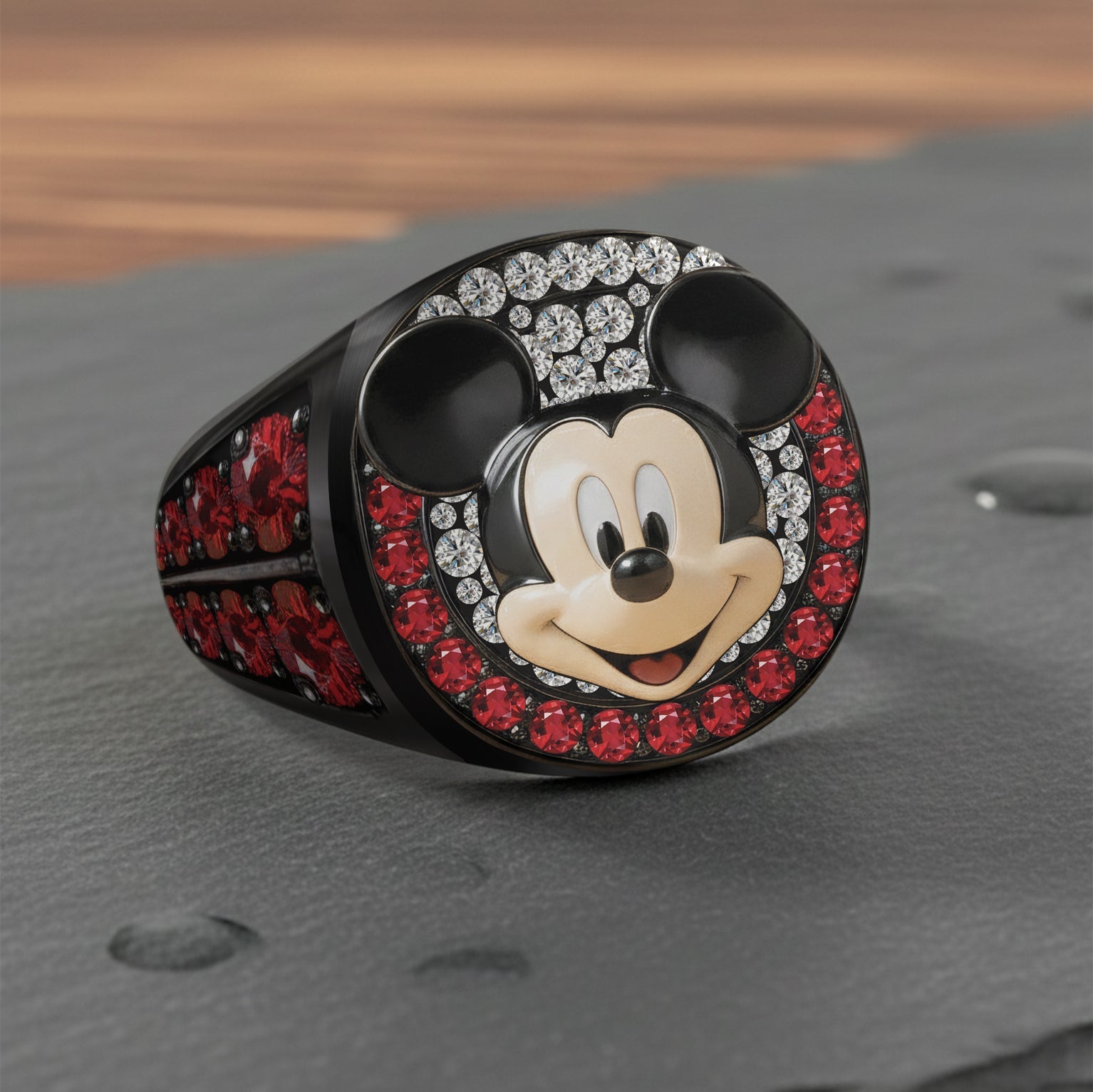 Personalized Mickey & Minnie Mouse Signet Ring Gift Idea Signet Ring GradoCreations