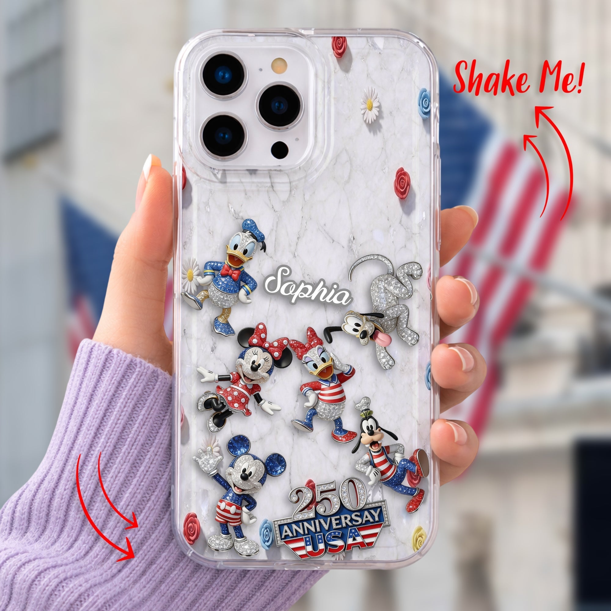 Personalized Shaker Phone Case with Custom Name for Kids Shaker Phone Case GradoCreations