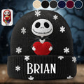 Personalized Nightmare Beanie Hat Custom Name Snowflakes Gift Beanie Hat GradoCreations